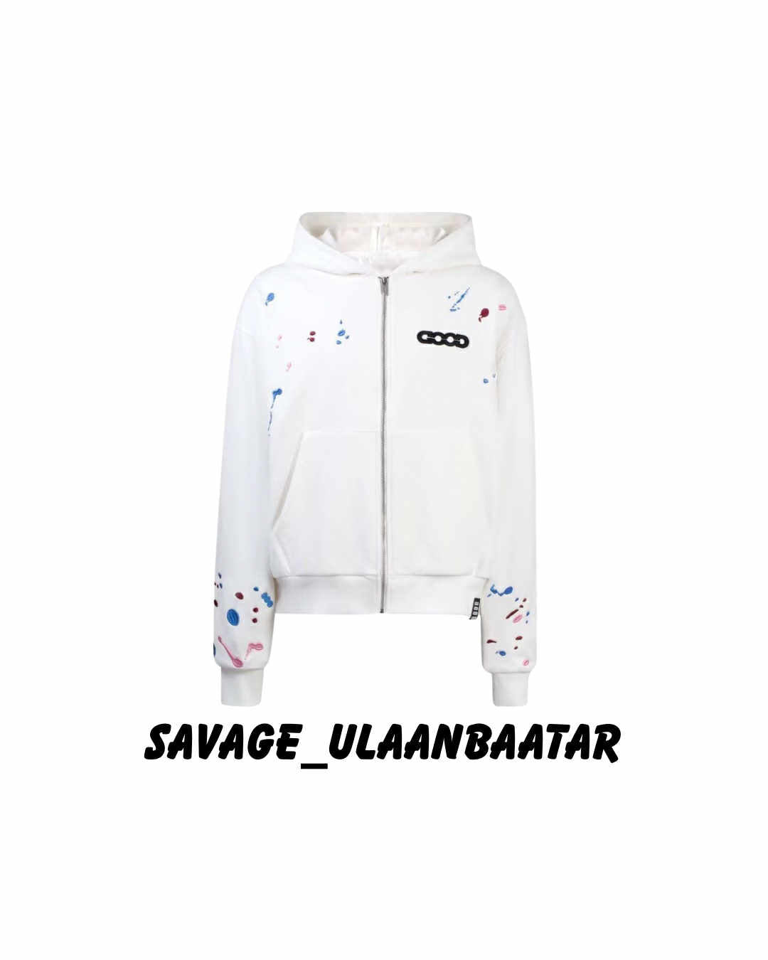 Graphic zipup hoodie