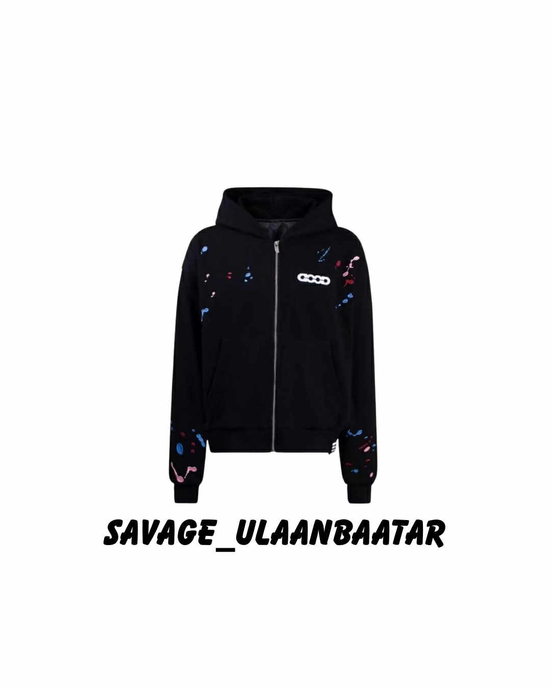 Graphic zipup hoodie