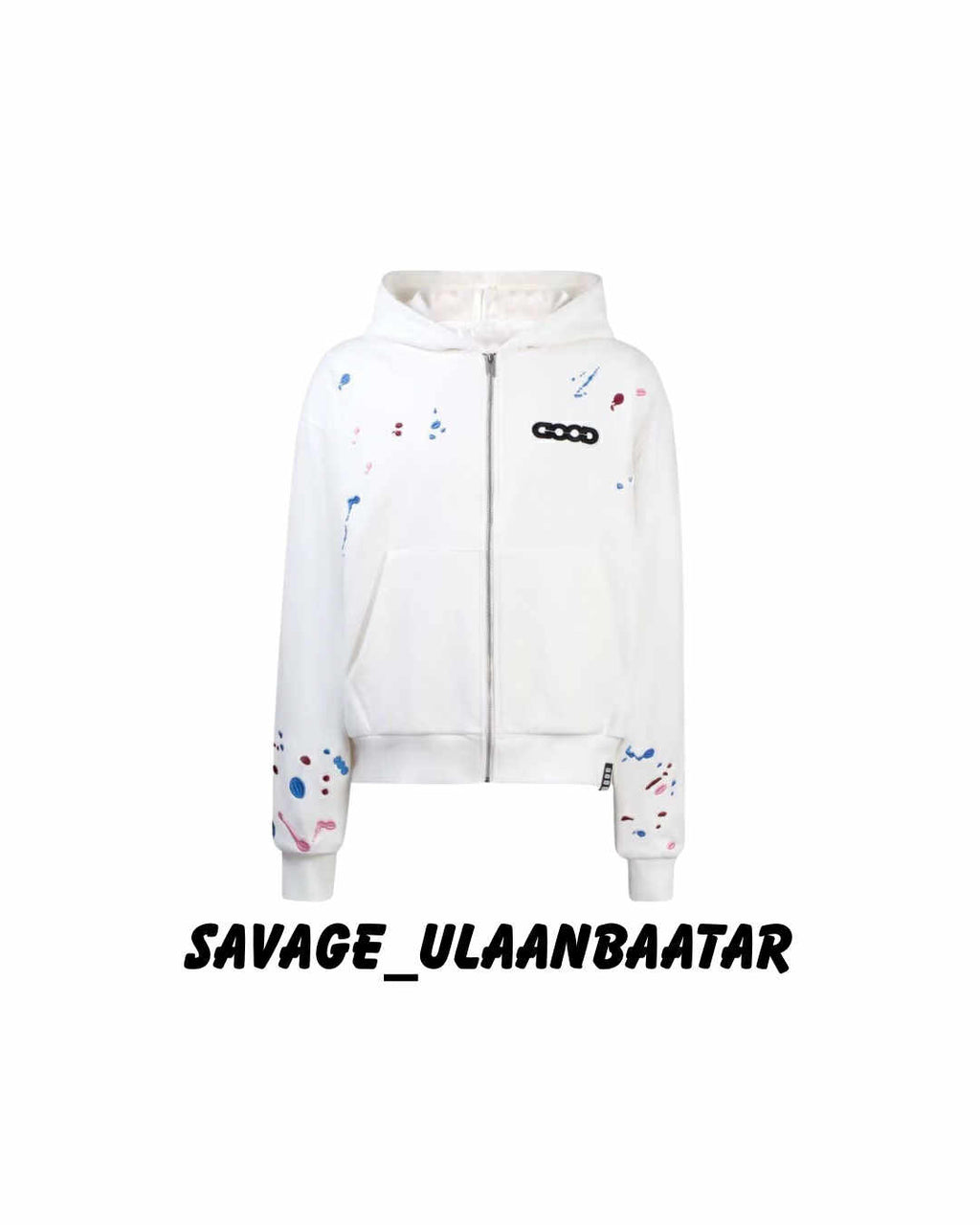 Graphic zipup hoodie