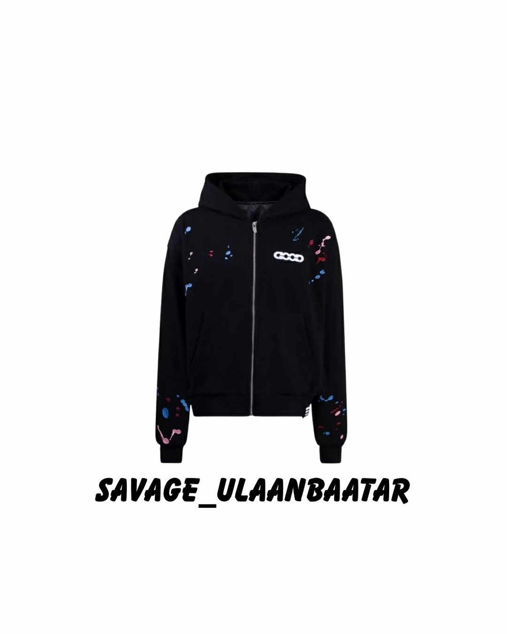 Graphic zipup hoodie